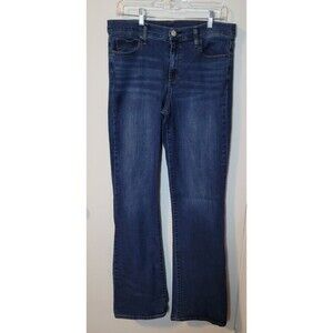 Gap Mid-Rise Perfect Boot Dark Indigo Denim Jeans Women's Sz 14T (Tall)